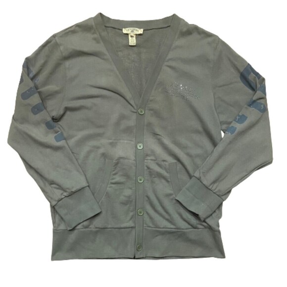 Ed Hardy Crouching Panther Studded Army Green Cardigan Sweater Men's 2XL - Picture 1 of 11